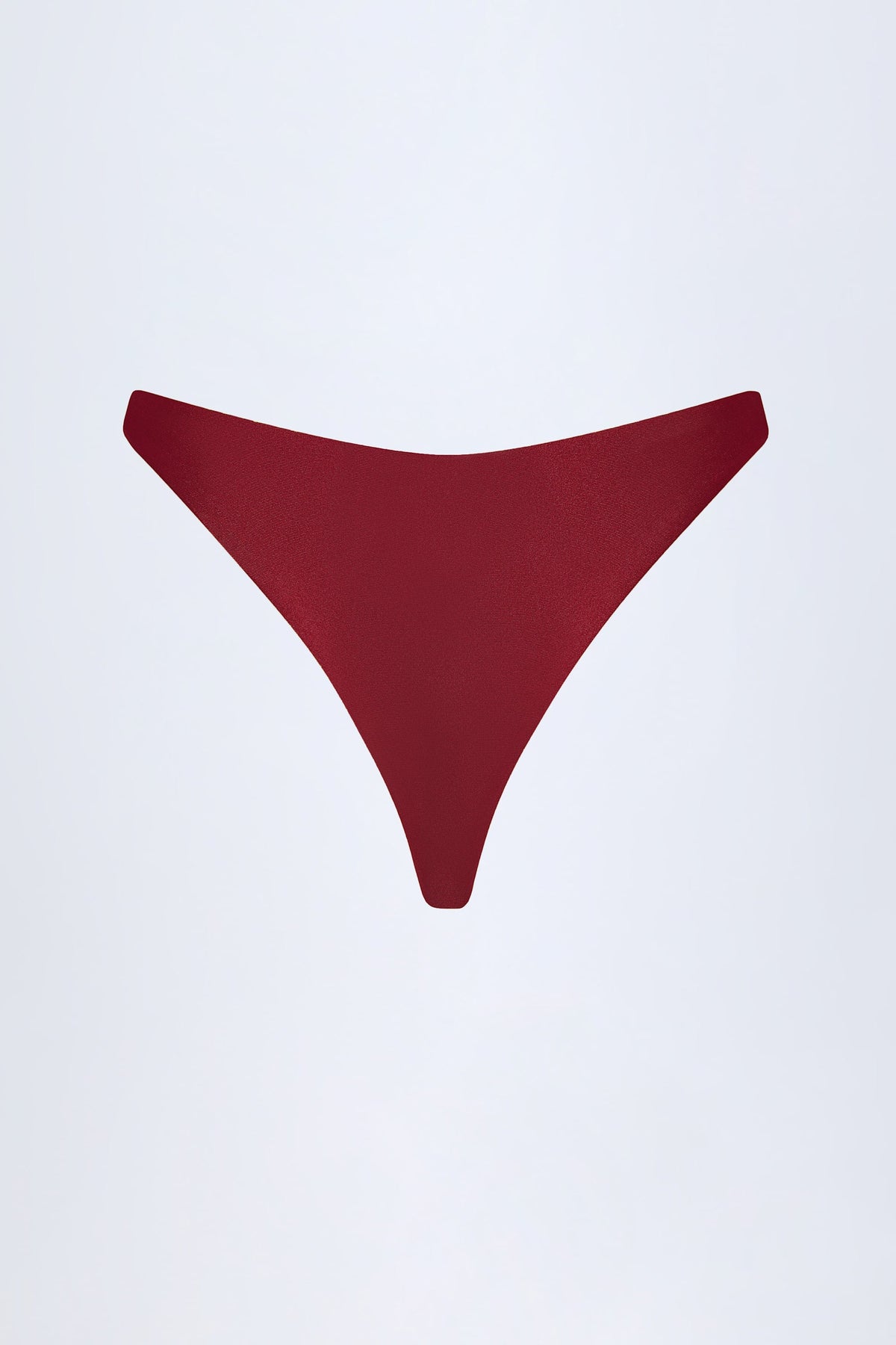 Belavie Bermude Bead-Embellished Cheeky Bikini Bottoms in Dark Cherry