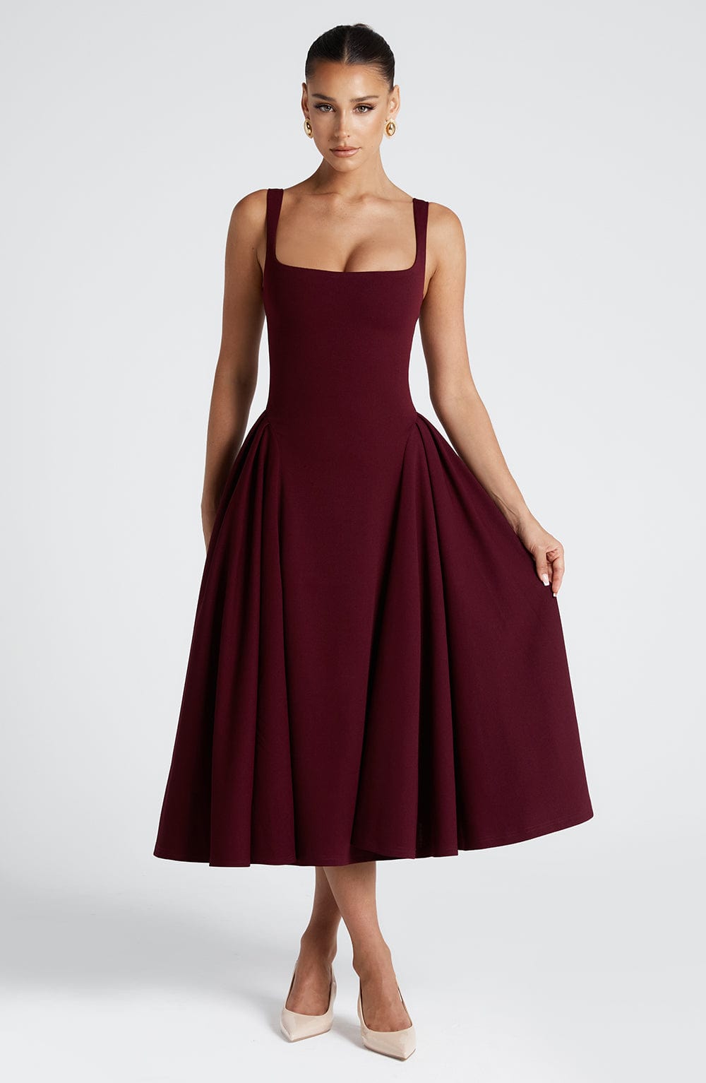 Belavie Bettia Midi Dress - Cherry Lacquer