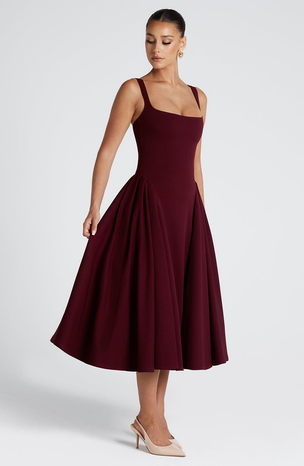 Belavie Bettia Midi Dress - Cherry Lacquer