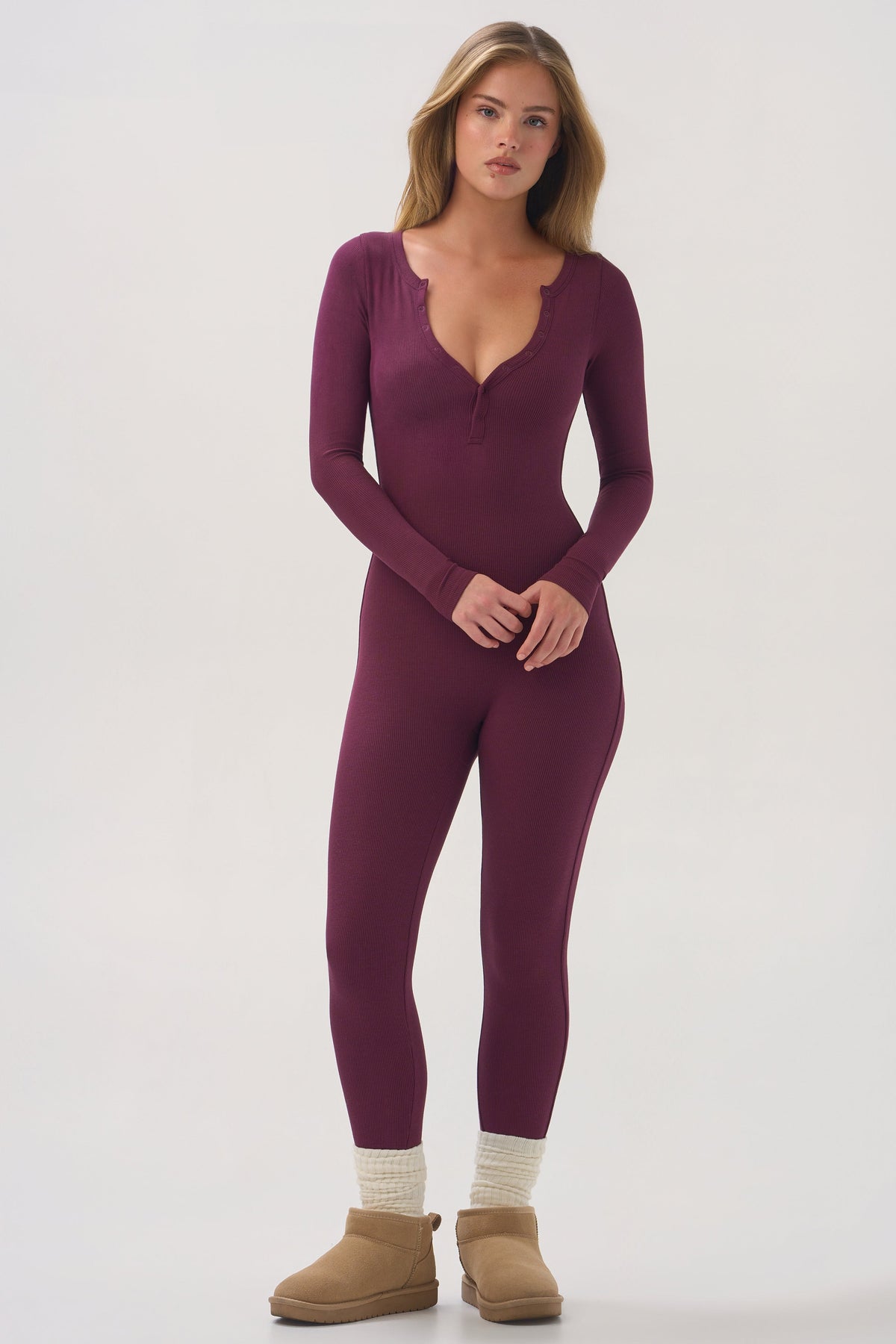 Belavie 7/8 Jumpsuit in Plum
