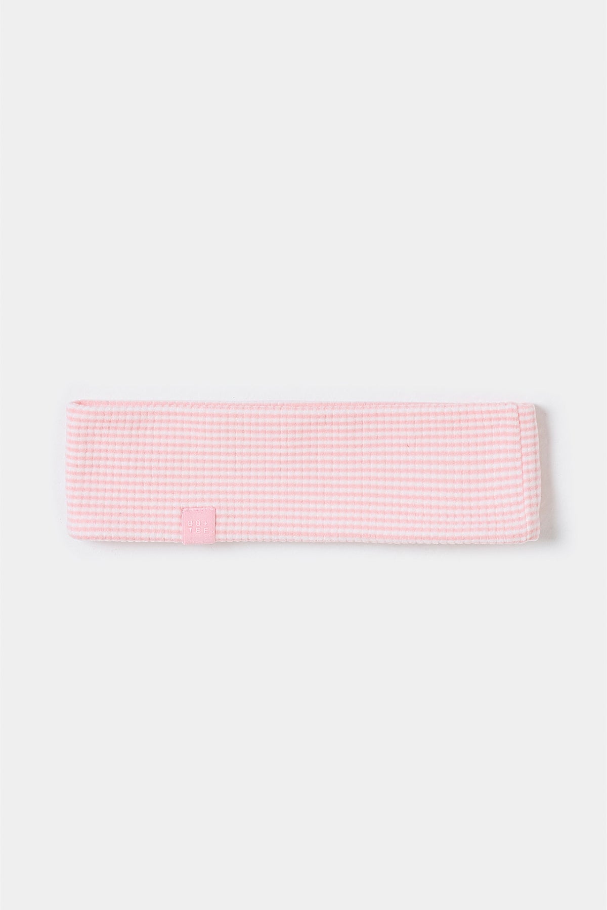 Belavie Ribbed Jersey Headband in Peach Stripe