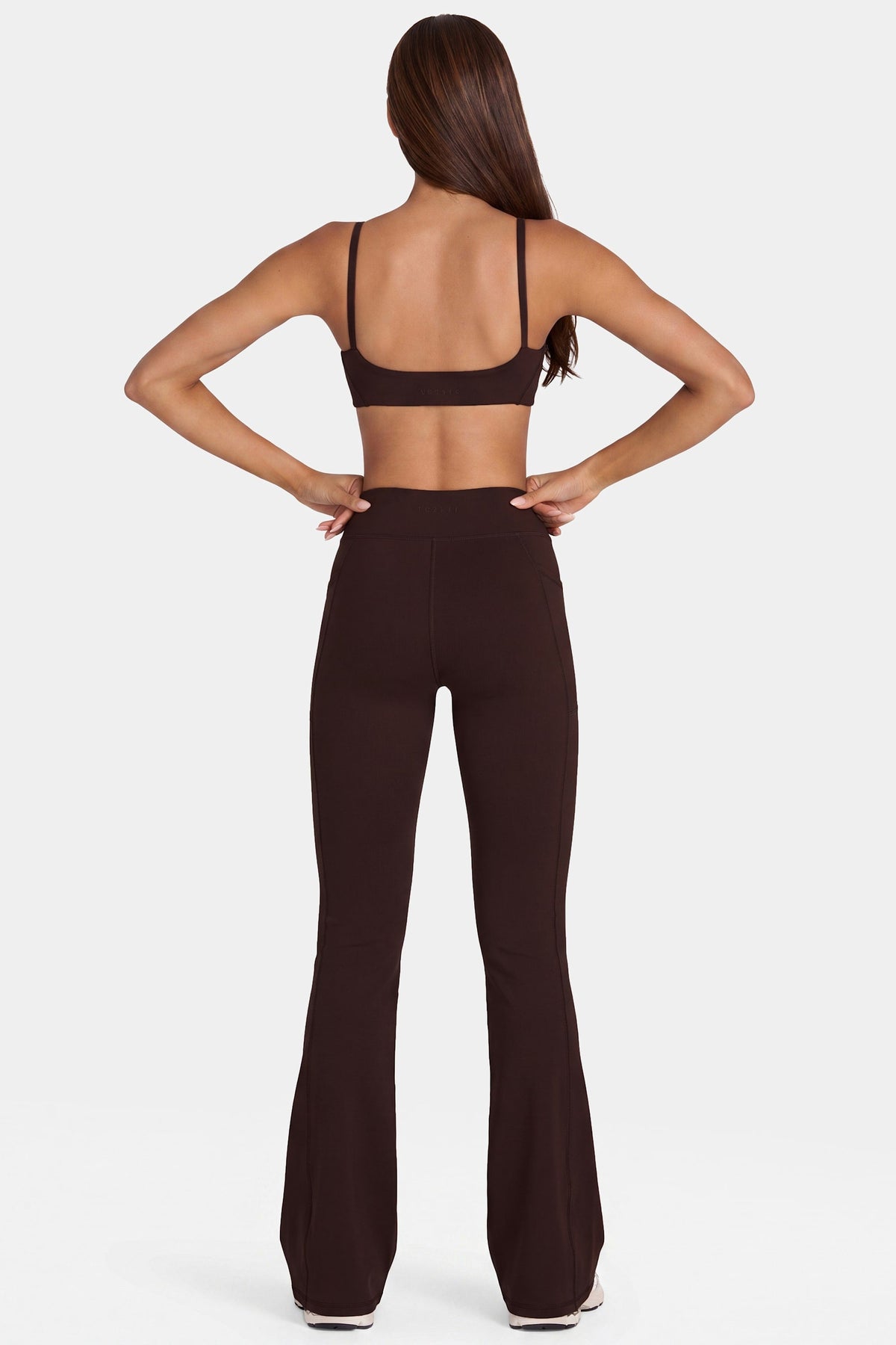 Belavie Soft Active V-Waist Flared Leggings in Espresso
