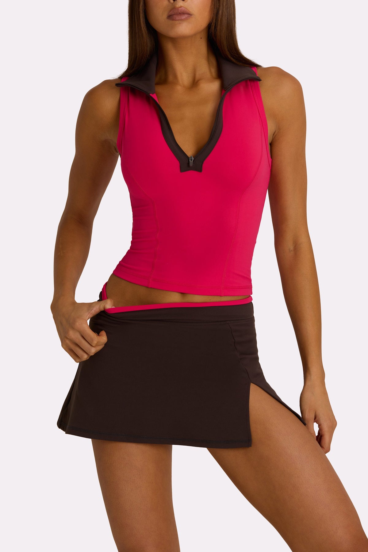 Belavie Soft Active Mini Skort in Truffle