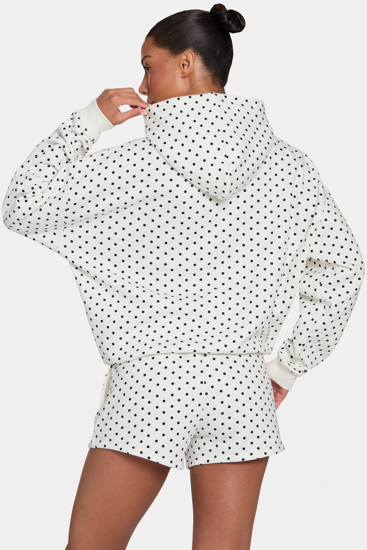 Belavie Sweat Shorts in Coconut Polka Dot