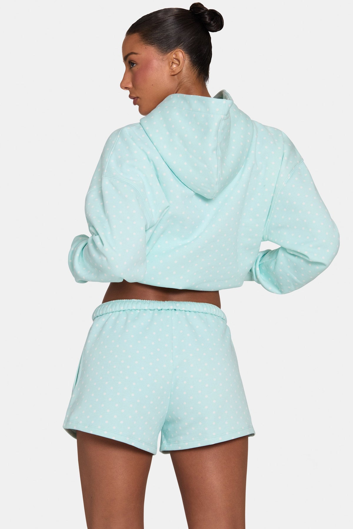 Belavie Sweat Shorts in Peppermint Polka Dot