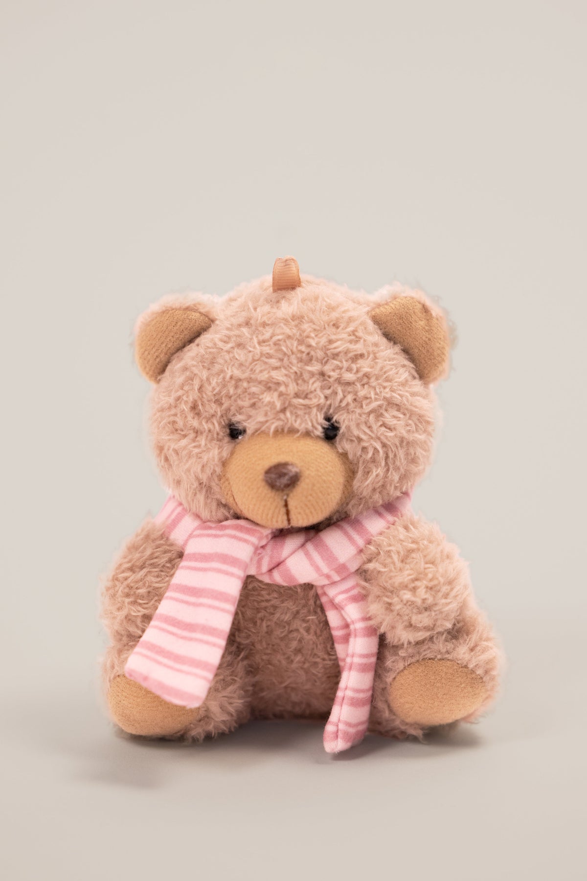 Belavie Teddy Keychain in Berry Stripe