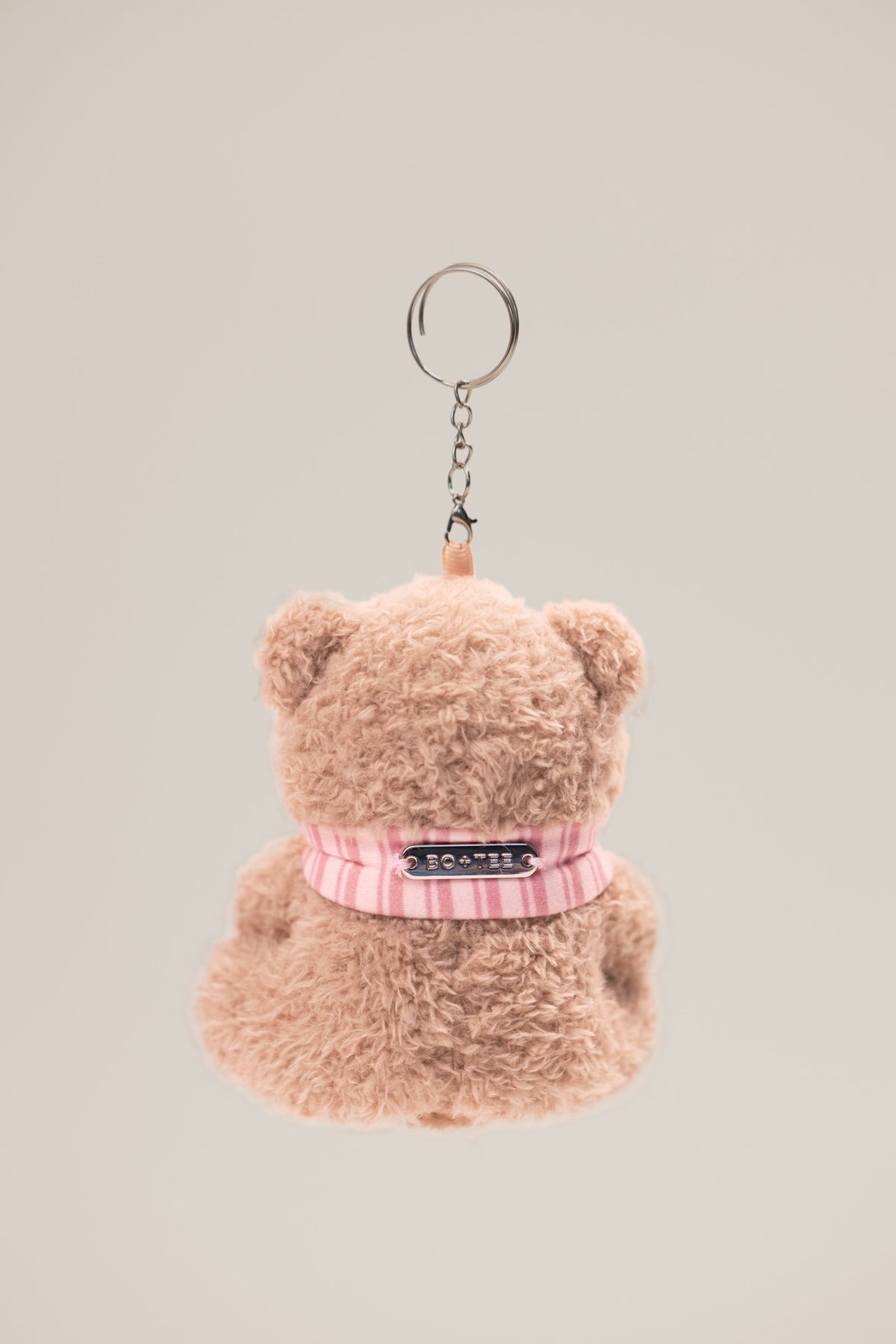 Belavie Teddy Keychain in Berry Stripe