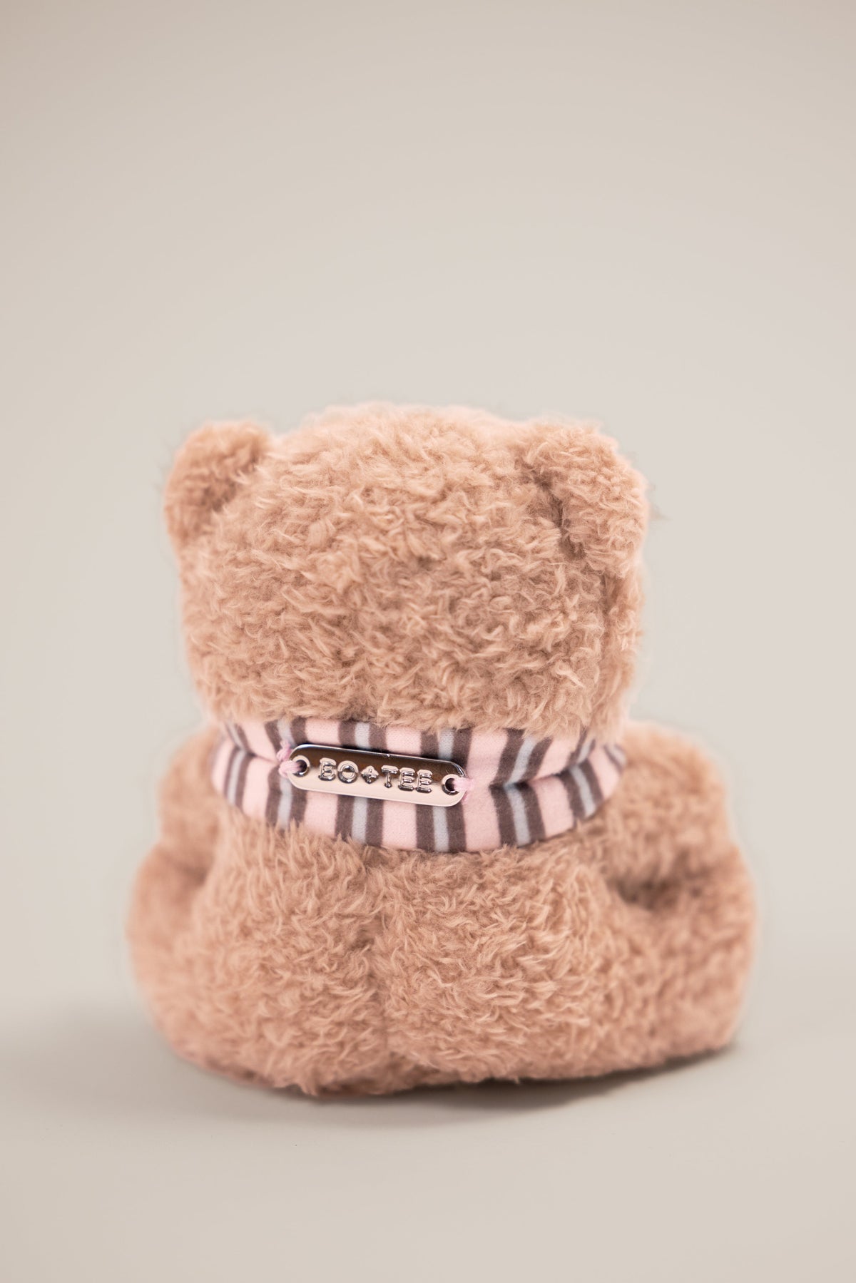 Belavie Teddy Keychain in Chestnut Stripe