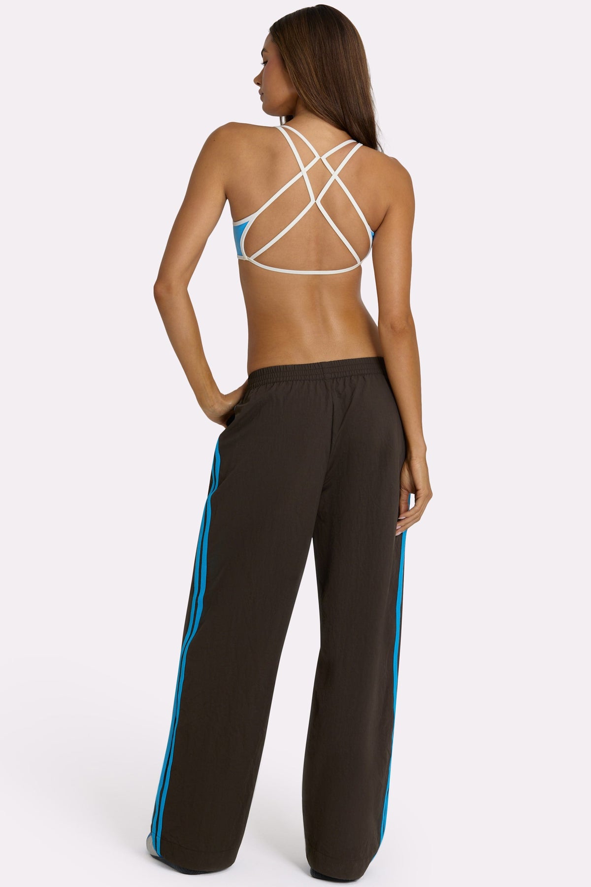 Belavie Woven Track Pants in Truffle