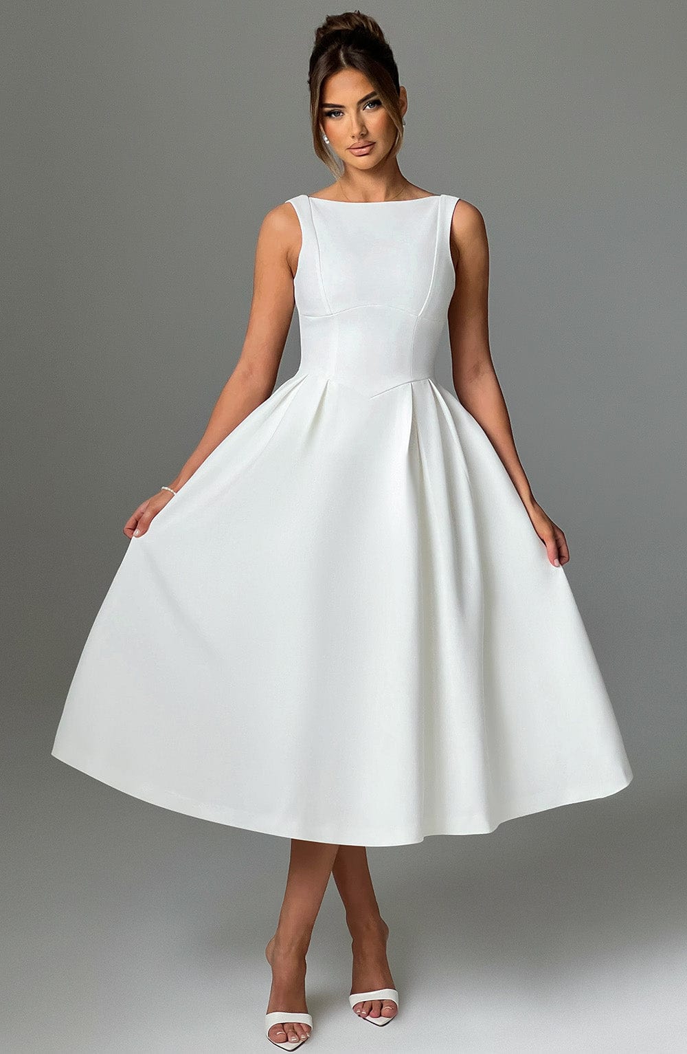 Belavie Clarabellella Midi Dress - Ivory