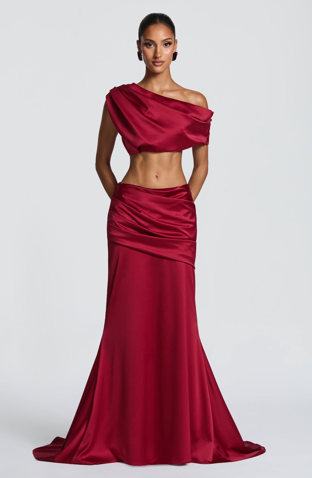 Belavie Claudettella Maxi Skirt - Burgundy