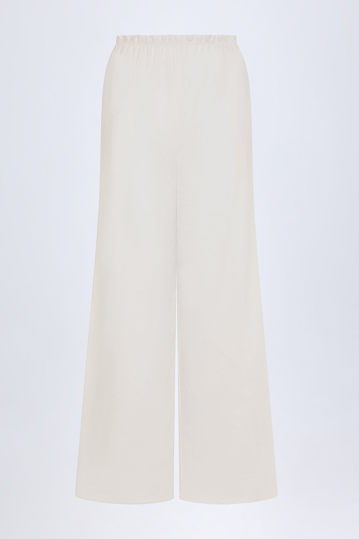 Belavie Dalile Wide-Leg Cotton-Poplin Trousers in White