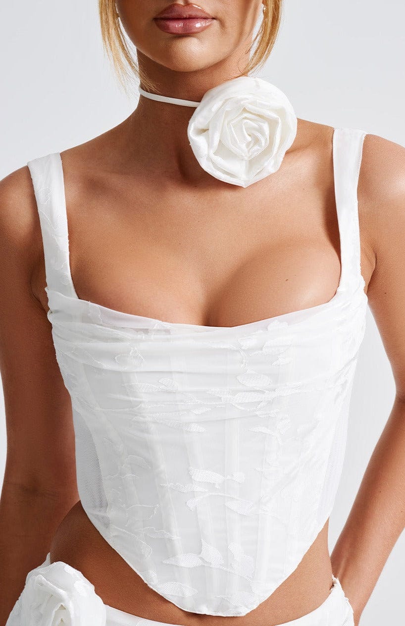 Belavie Elizabetha Floral Choker - Ivory
