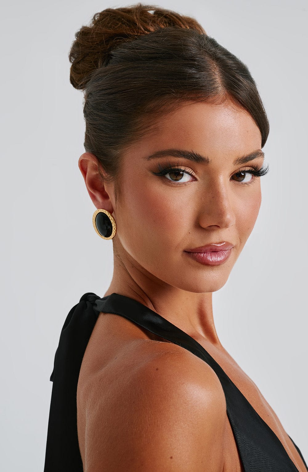 Belavie Eloisella Earrings - Black/Gold