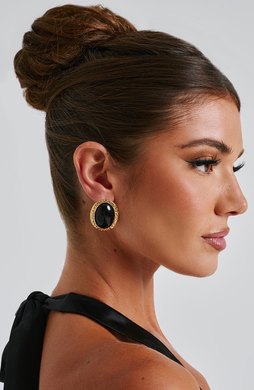 Belavie Eloisella Earrings - Black/Gold