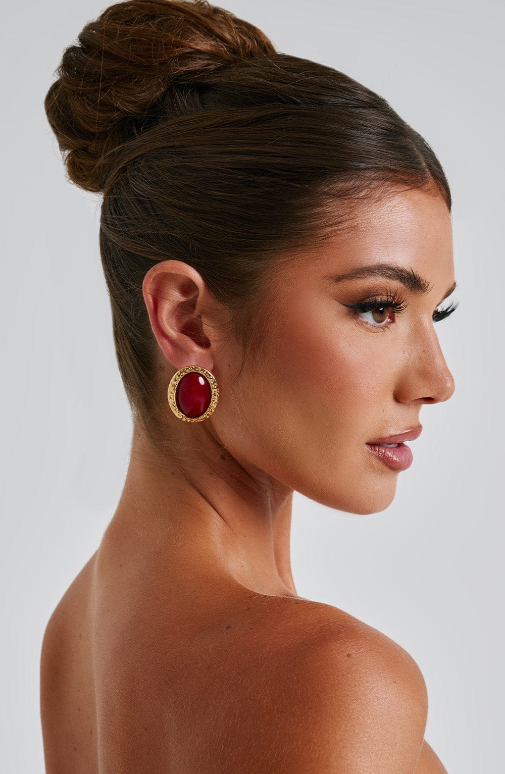 Belavie Eloisella Earrings - Red/Gold