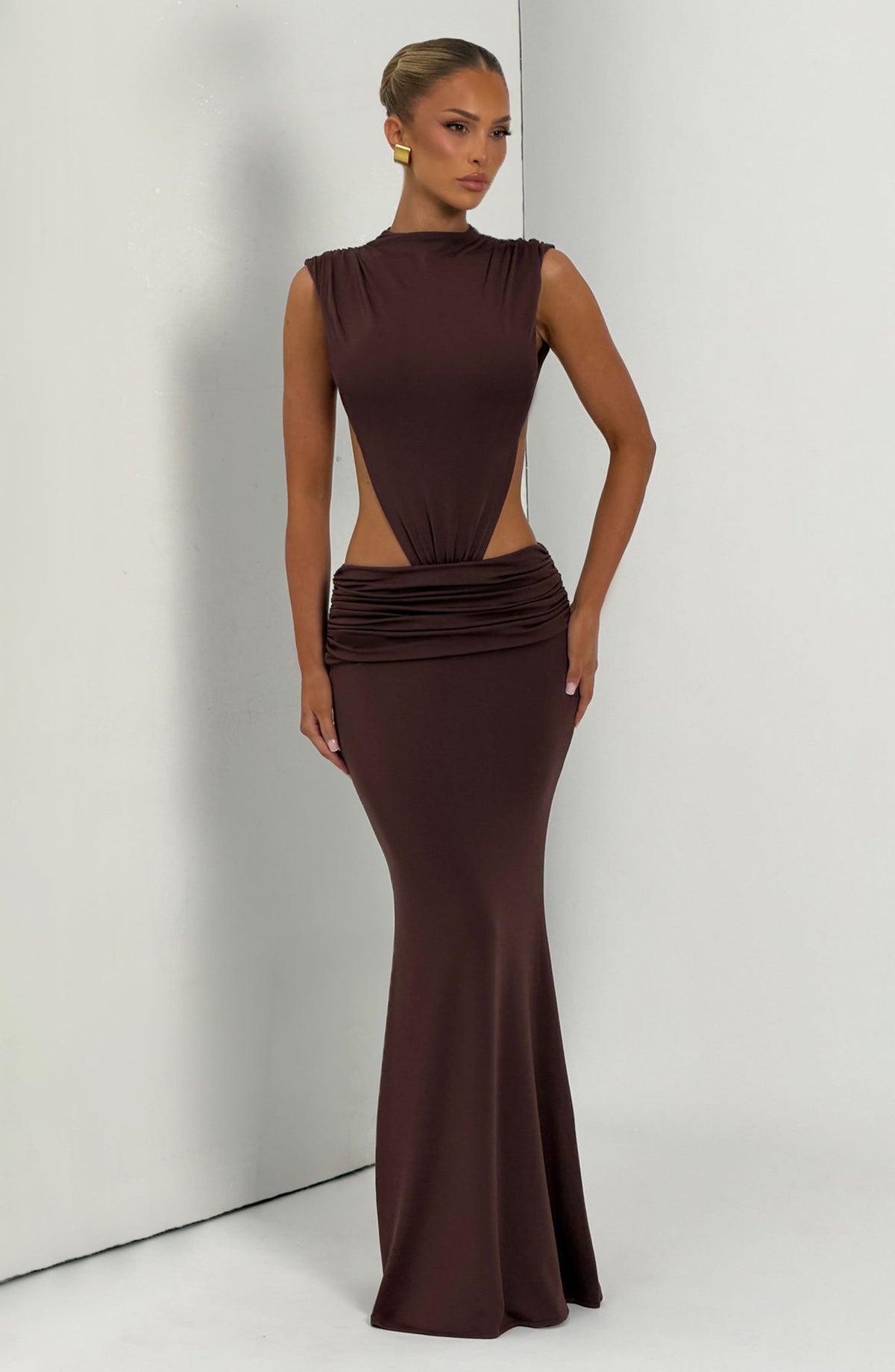 Belavie Fenellella Maxi Dress - Plum Brown