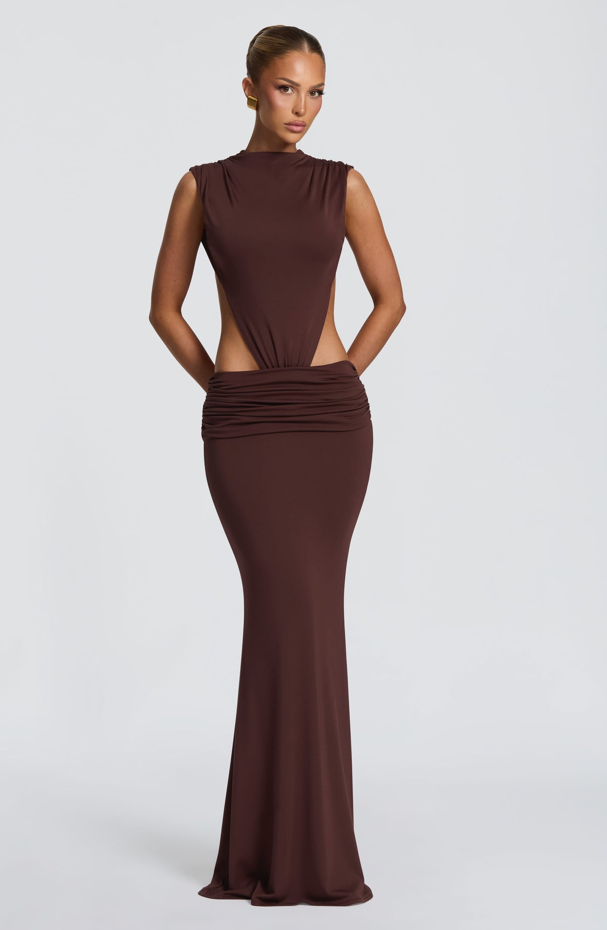 Belavie Fenellella Maxi Dress - Plum Brown