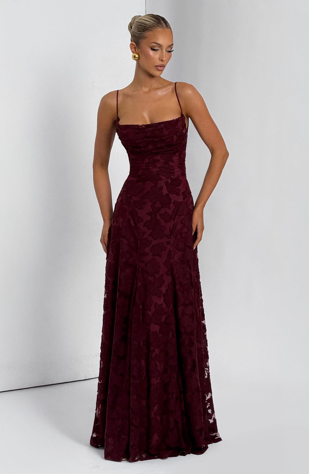 Belavie Francissa Maxi Dress - Cherry Lacquer