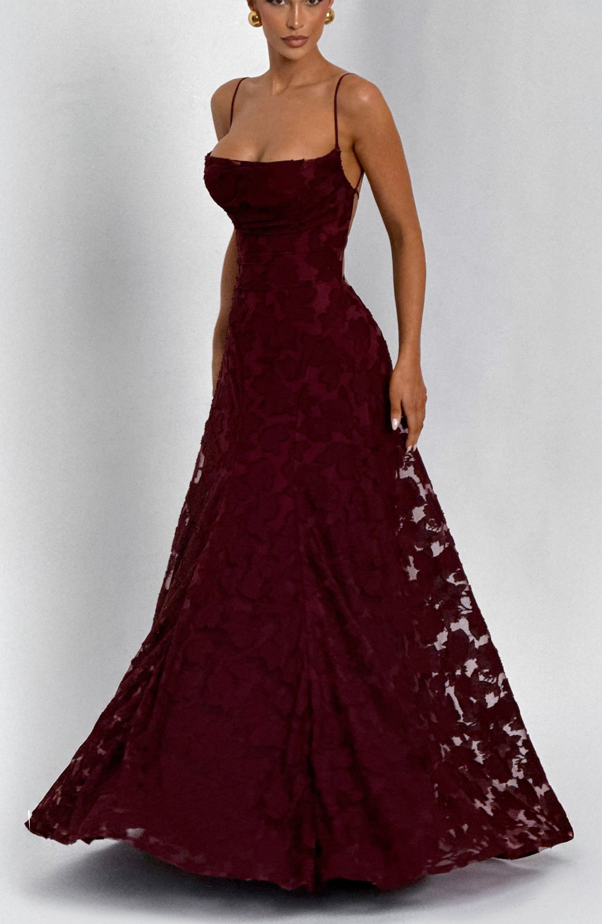 Belavie Francissa Maxi Dress - Cherry Lacquer