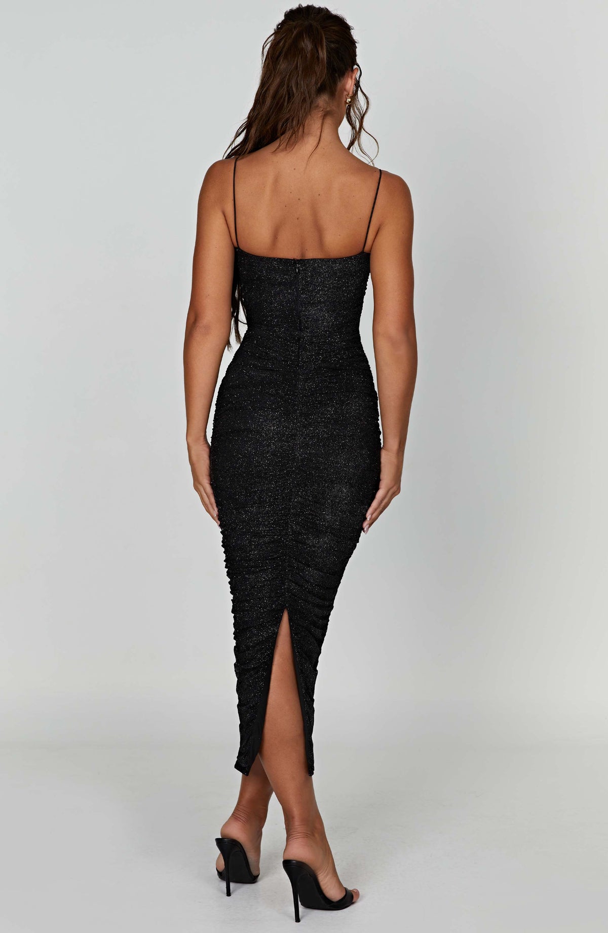 Belavie Graciella Maxi Dress - Black Sparkle