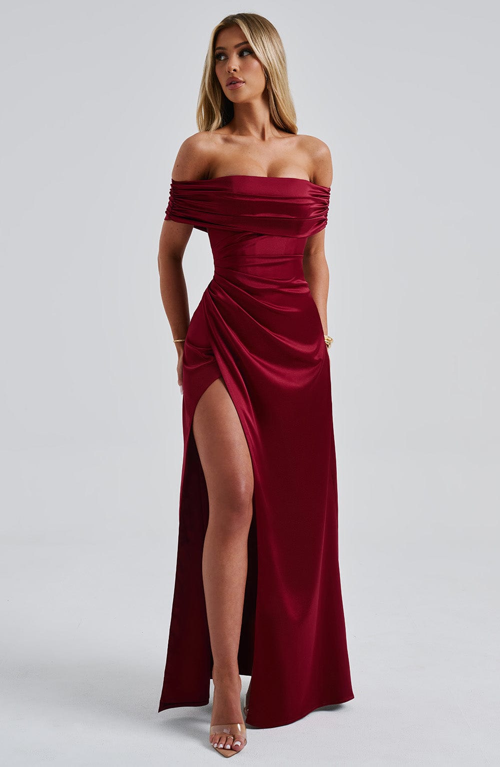 Belavie Gwendolynne Maxi Dress - Burgundy