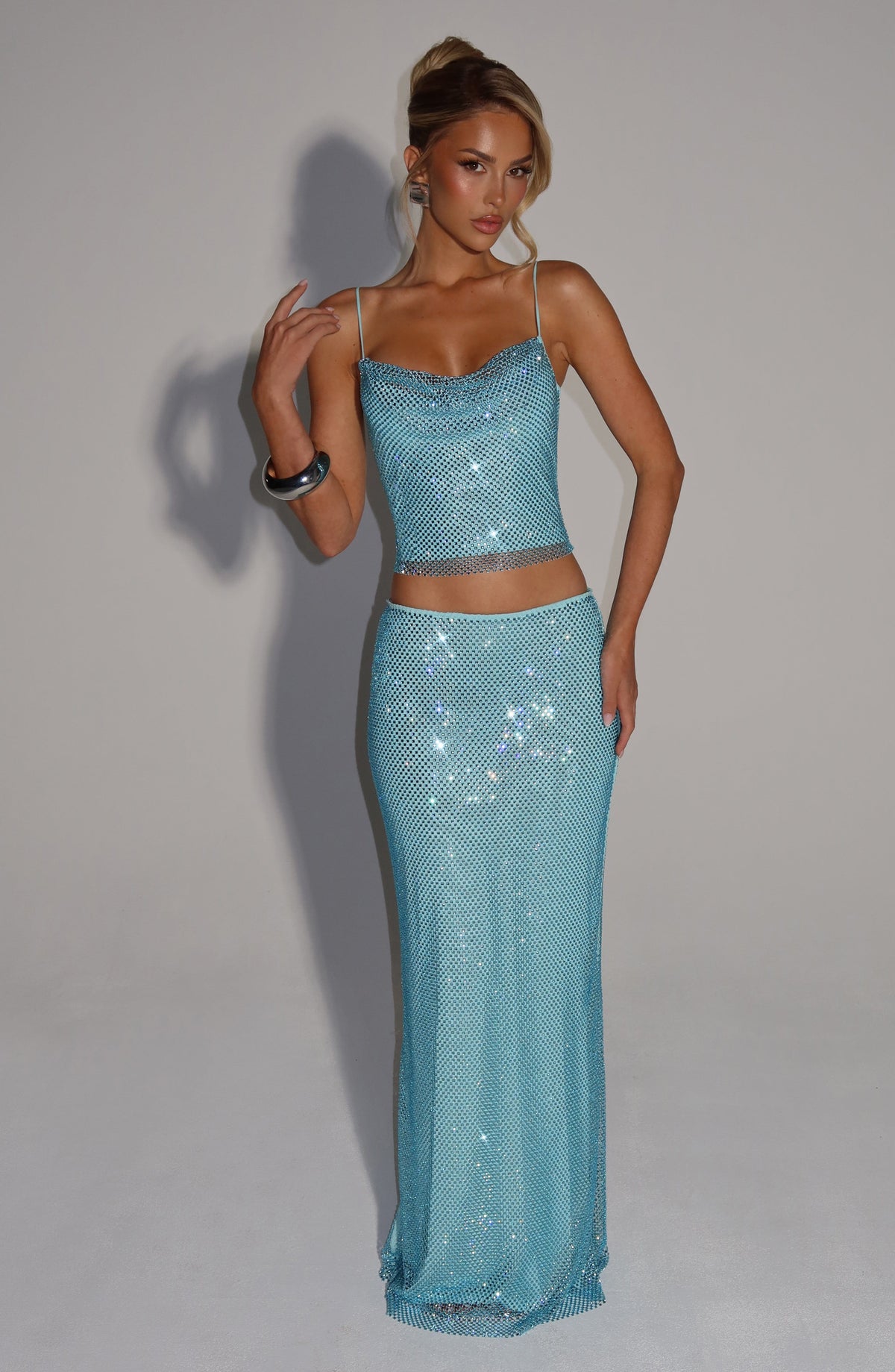 Belavie Halia Maxi Skirt - Aqua
