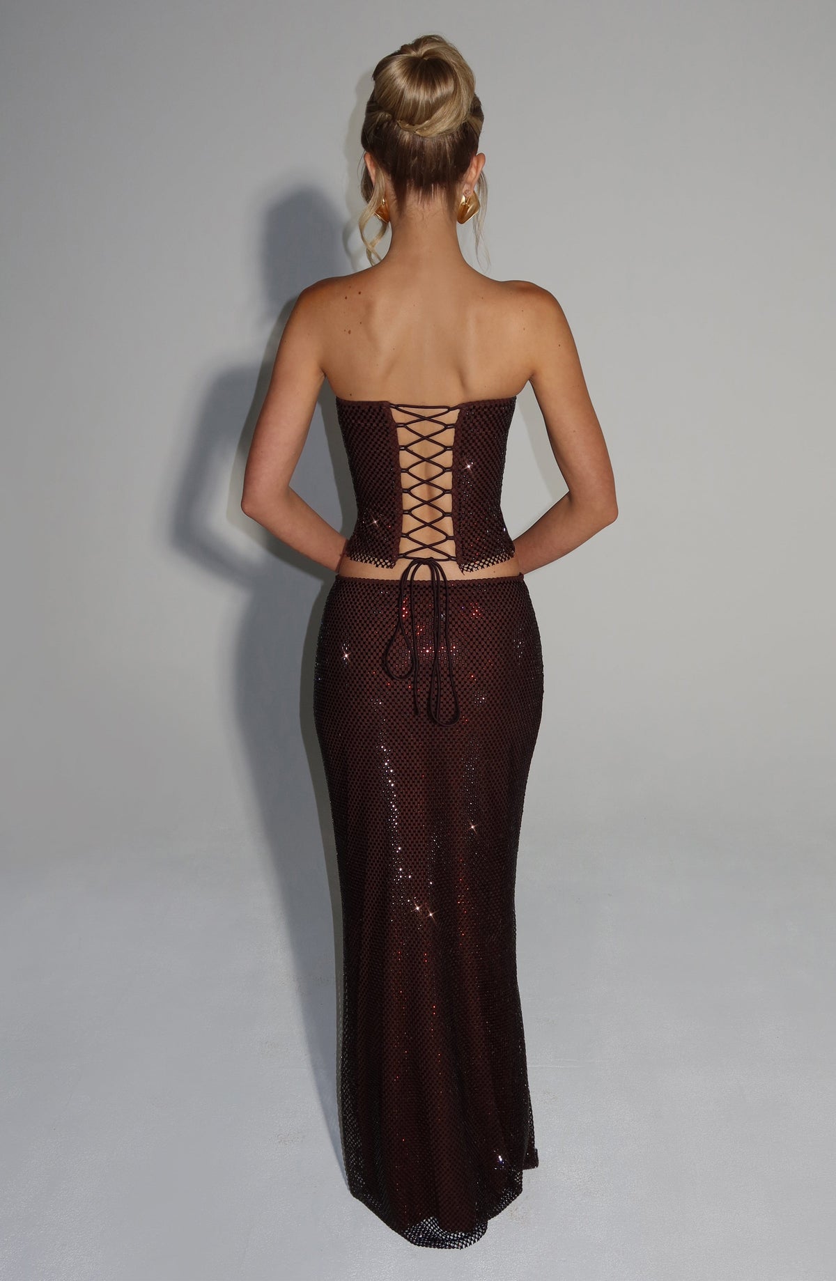 Belavie Halia Maxi Skirt - Plum Brown
