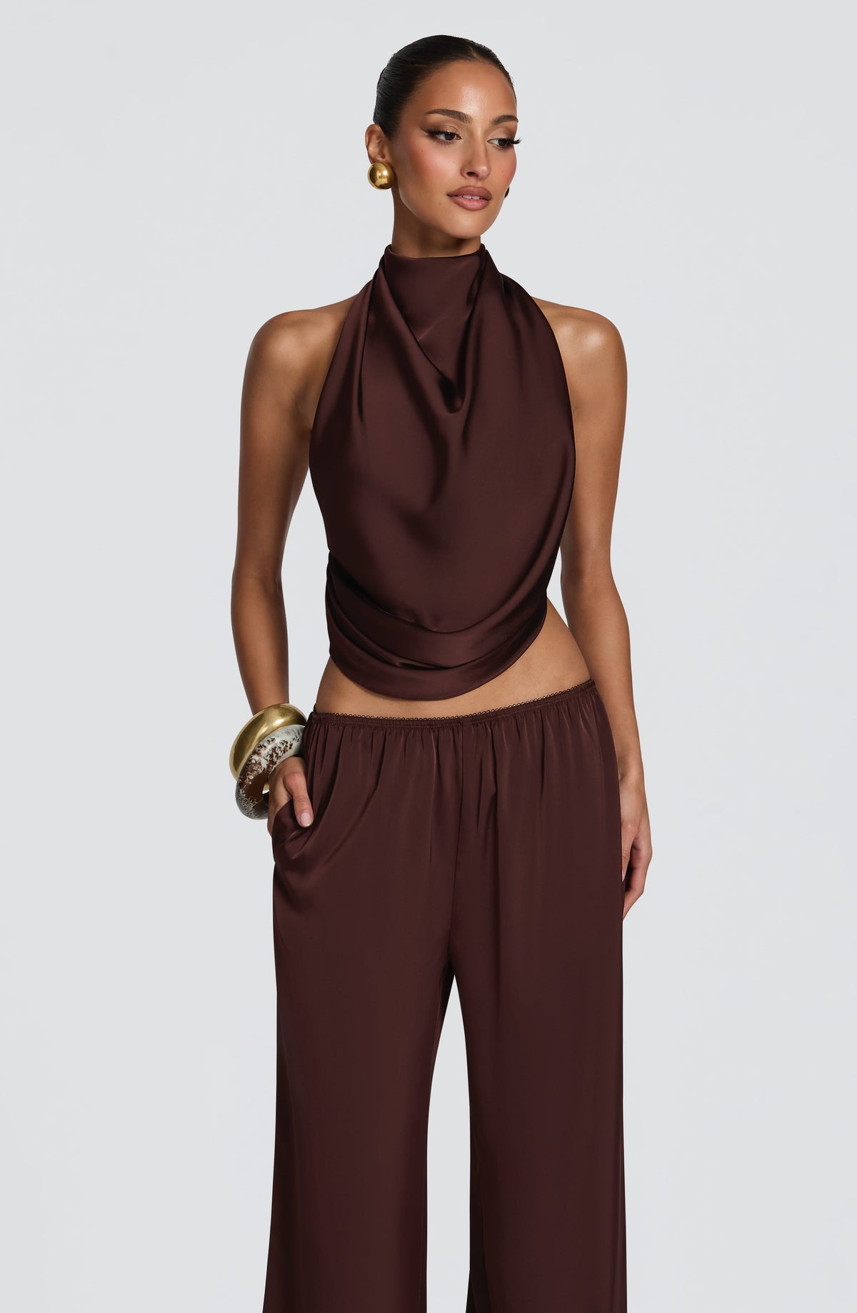 Belavie Hazela Top - Plum Brown