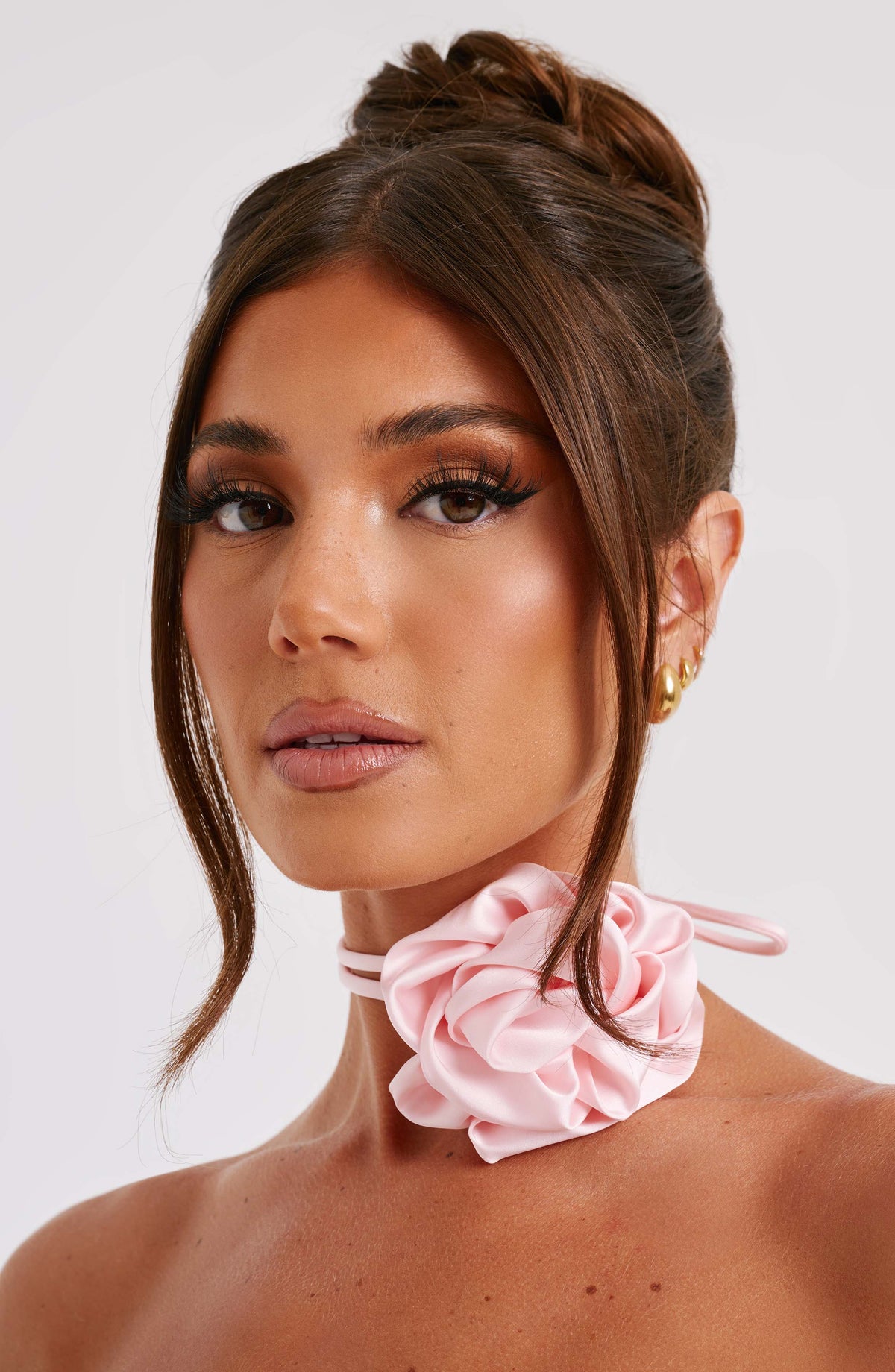 Belavie Indiella Floral Neck Tie - Blush