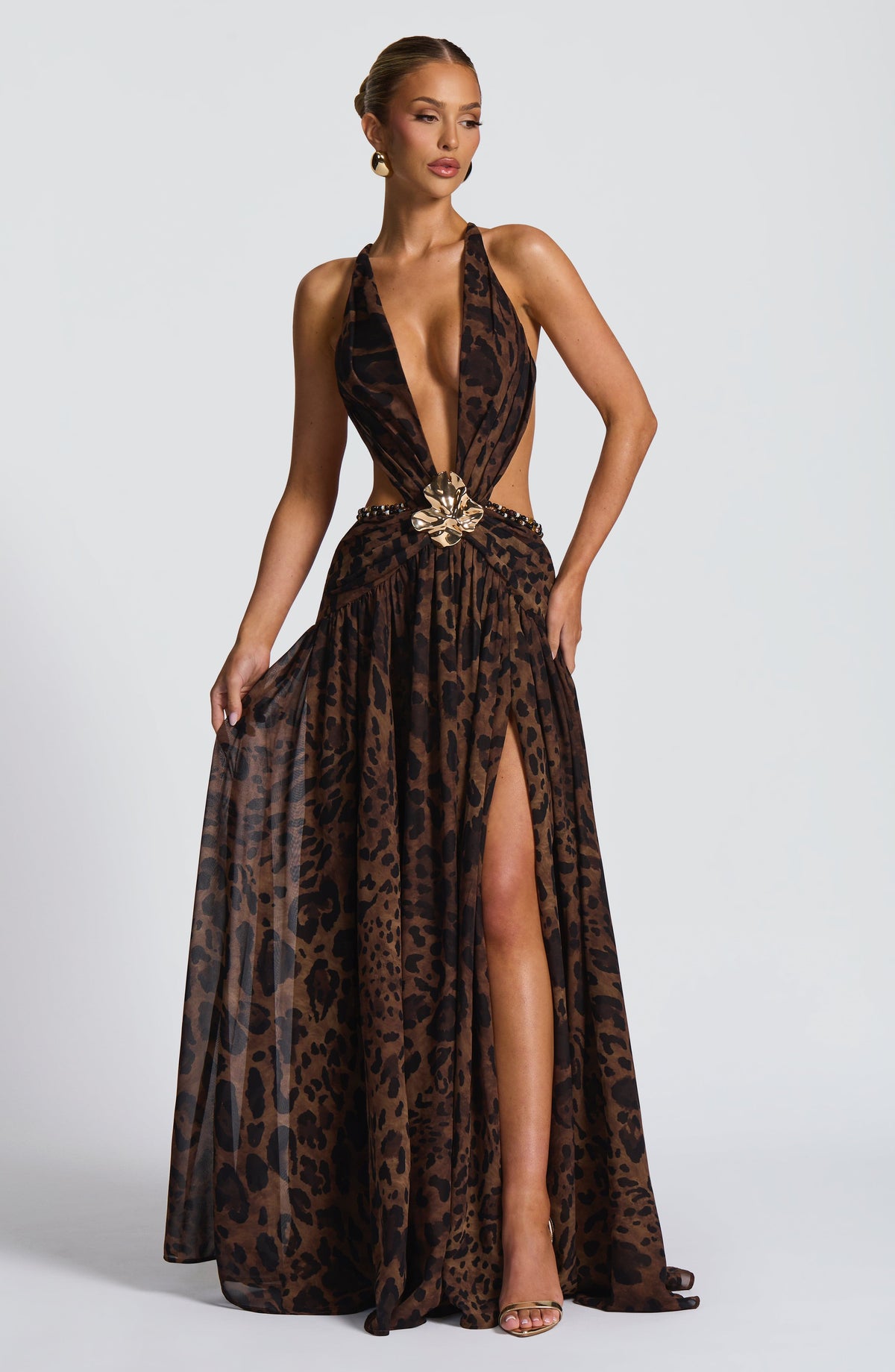 Belavie Indiannella Maxi Dress - Leopard Print