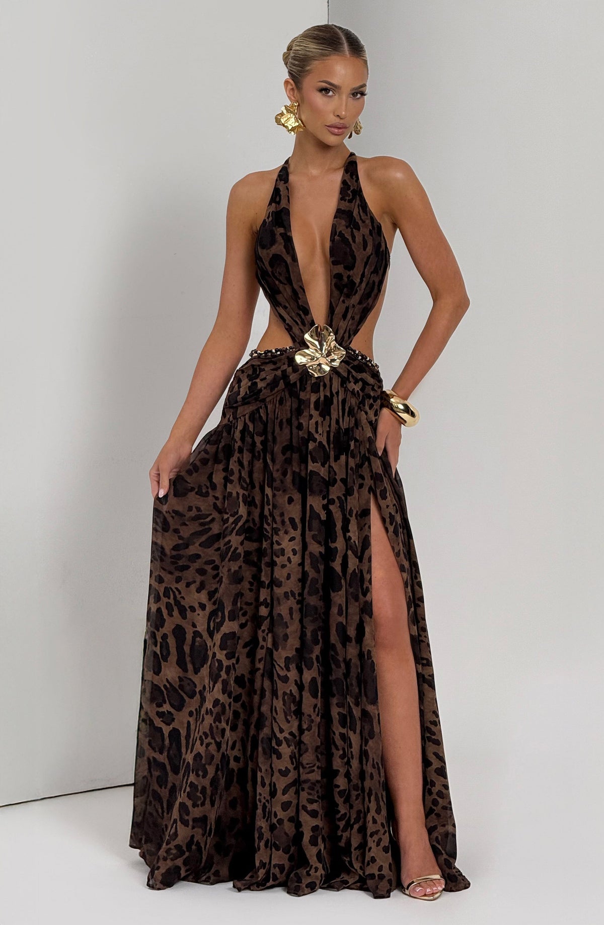 Belavie Indiannella Maxi Dress - Leopard Print
