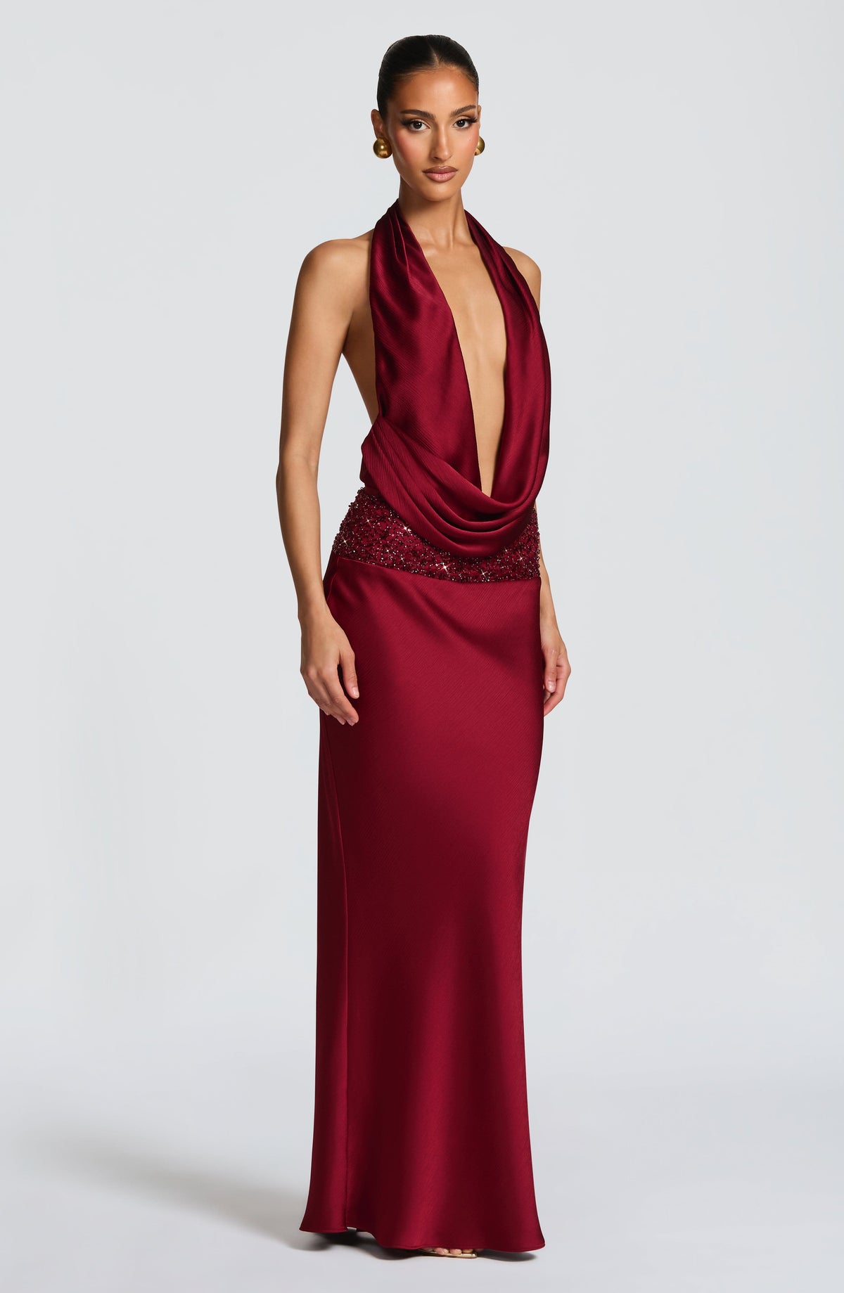 Belavie Irella Maxi Skirt - Burgundy