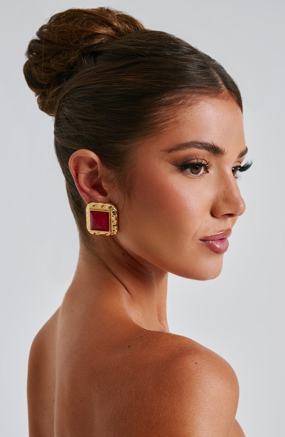 Belavie Kennedia Earrings - Red/Gold
