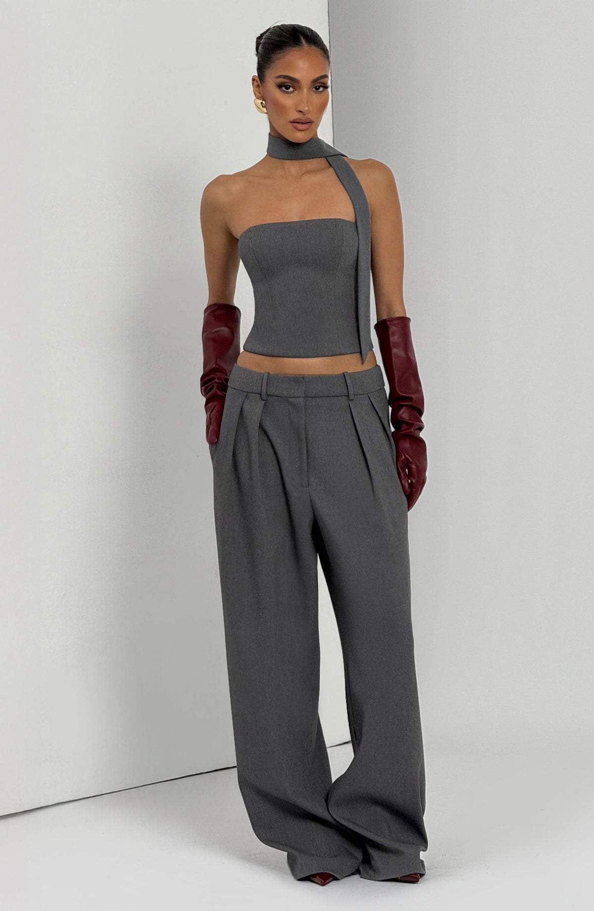 Belavie Kirstia Pants - Grey Marl