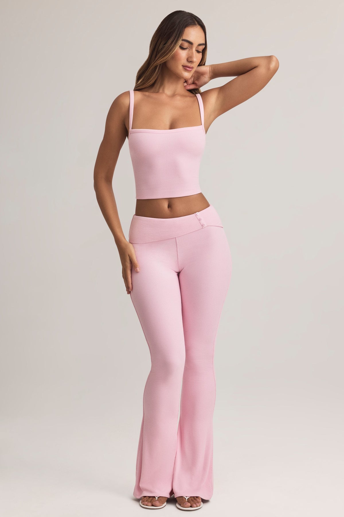Belavie Lae Modal Square-Neck Camisole Top in Pastel Pink