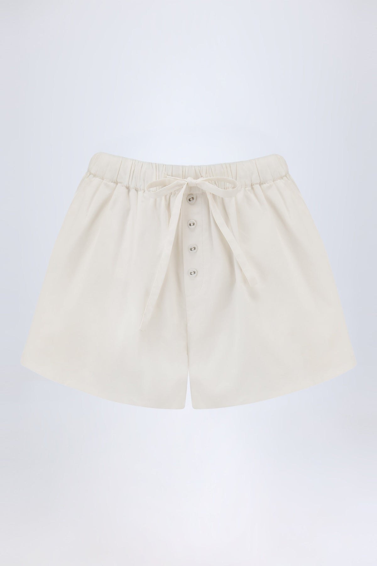 Belavie Lariane Mid-Rise Cotton-Poplin Shorts in White