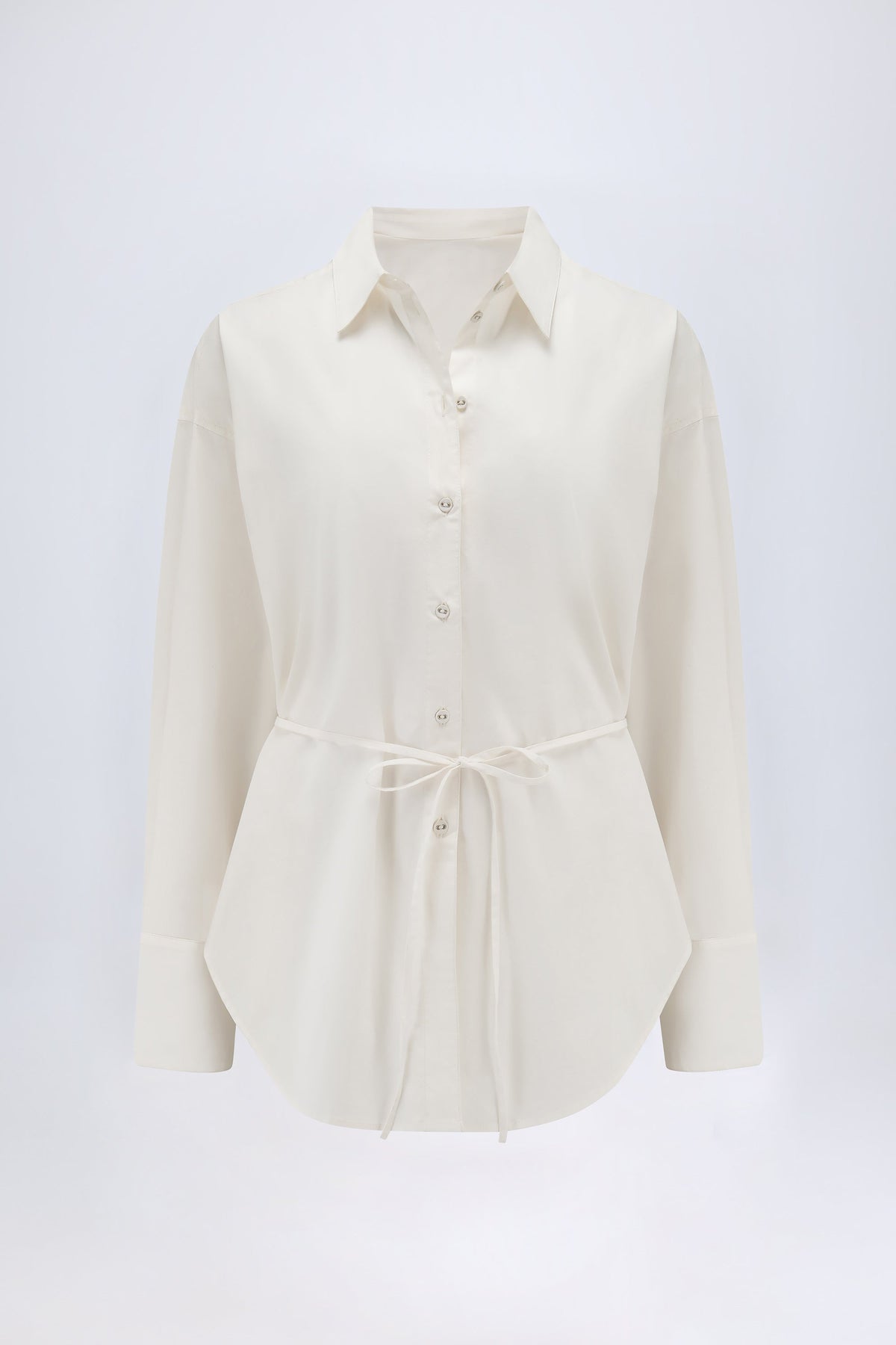 Belavie Lerice Oversized Cotton-Poplin Shirt in White