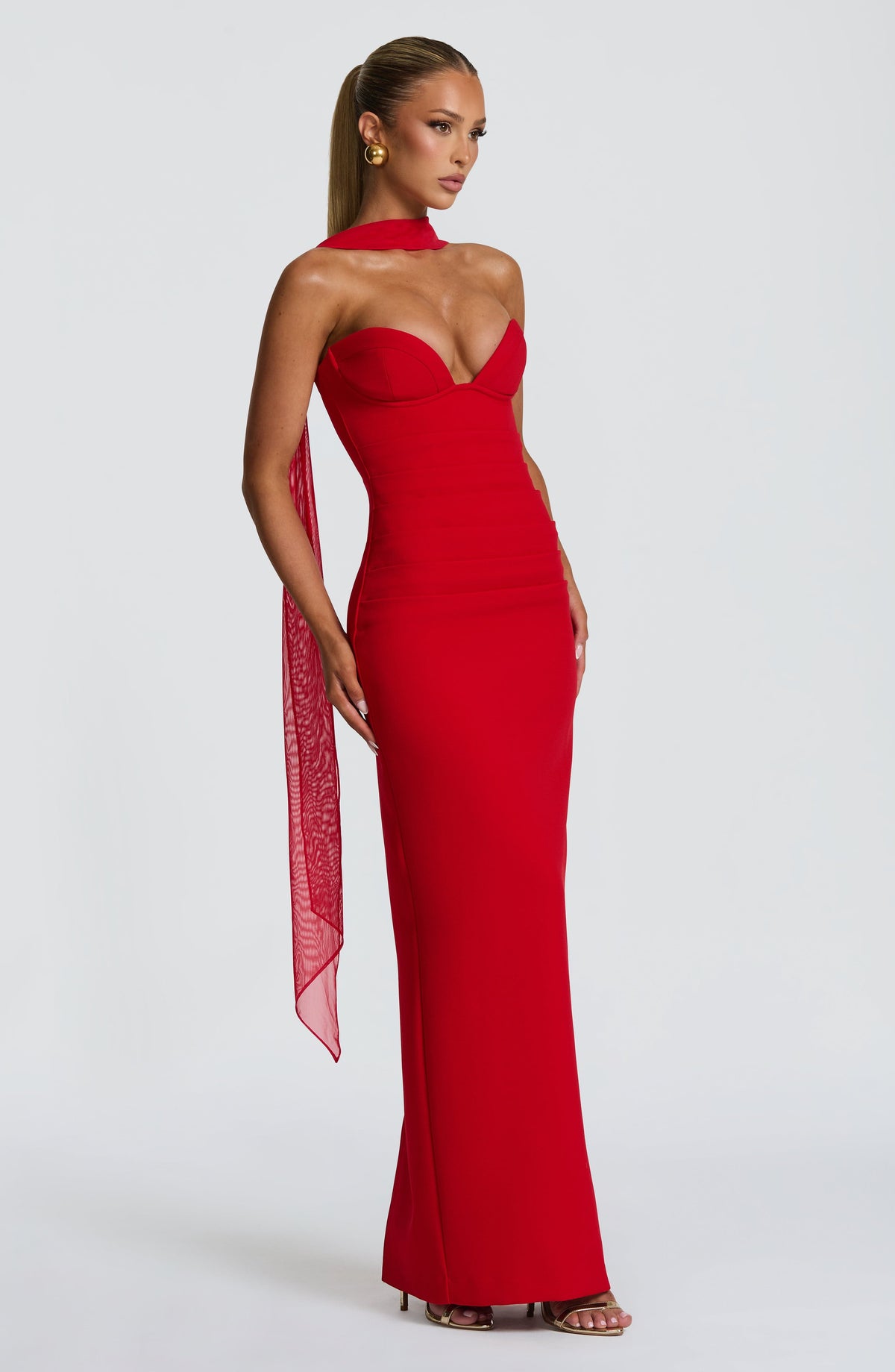 Belavie Lindsie Maxi Dress - Red