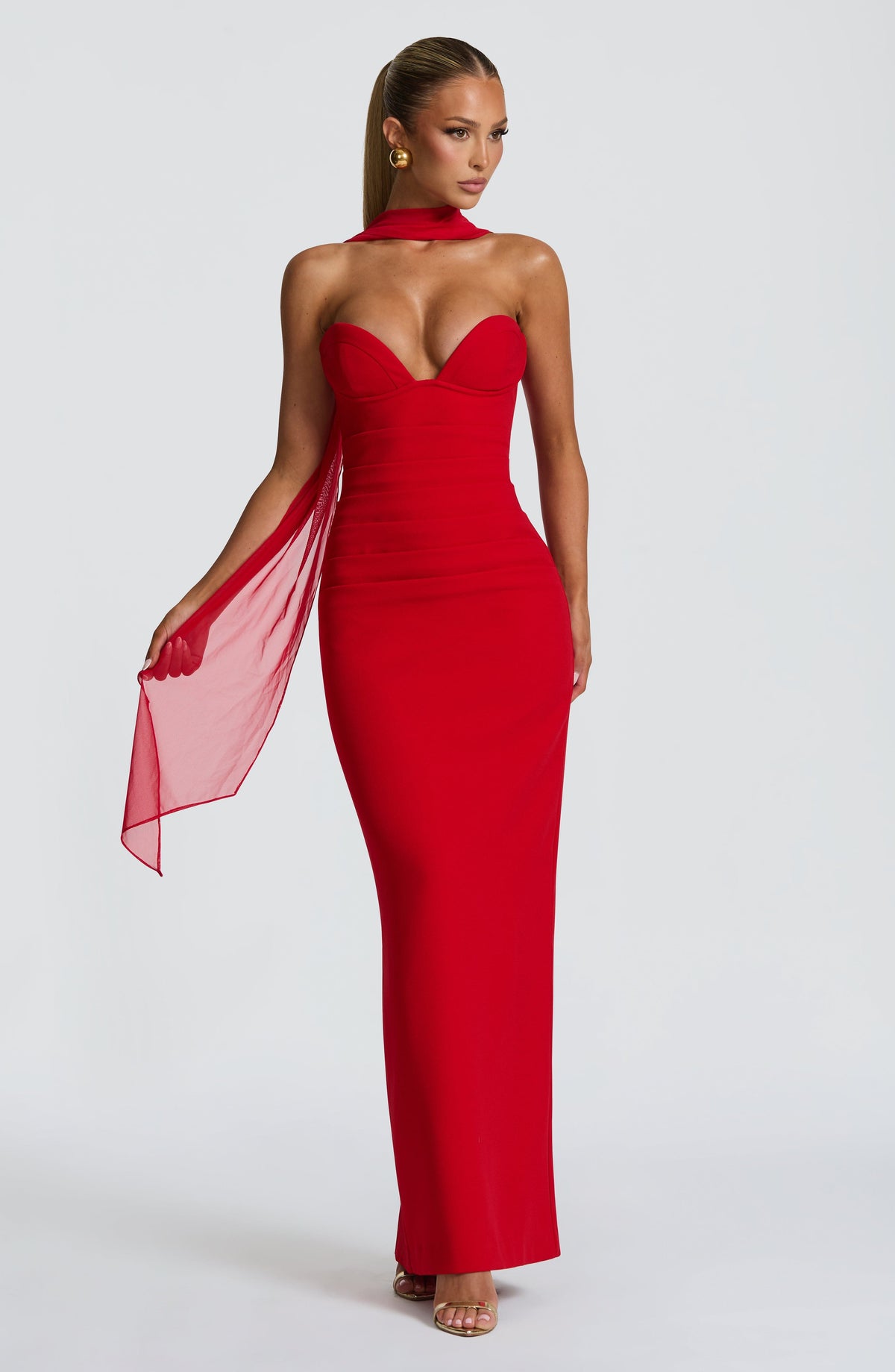 Belavie Lindsie Maxi Dress - Red
