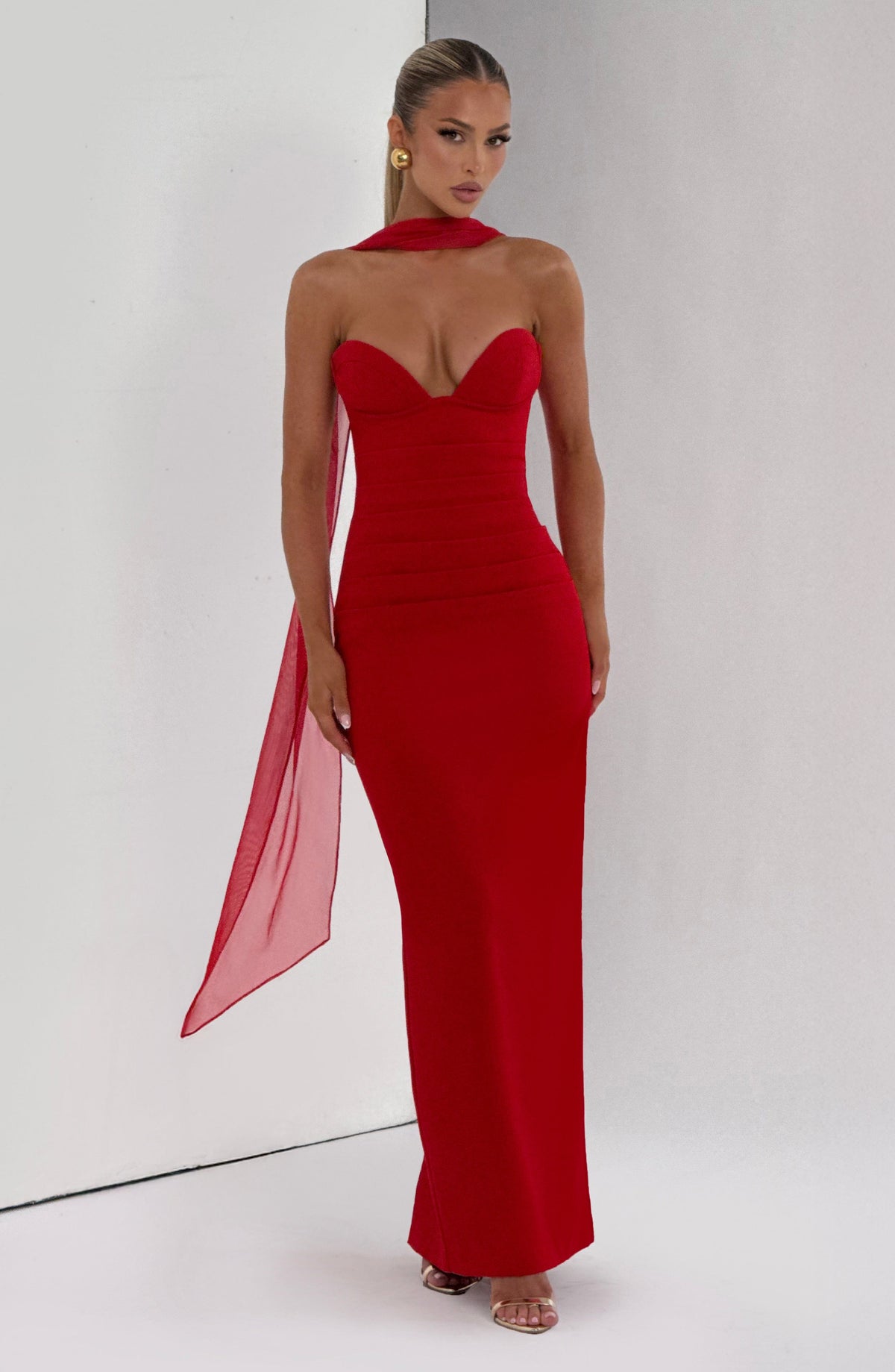 Belavie Lindsie Maxi Dress - Red