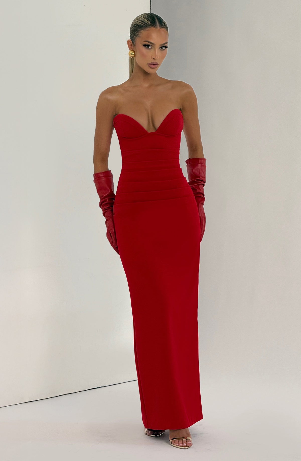 Belavie Lindsie Maxi Dress - Red