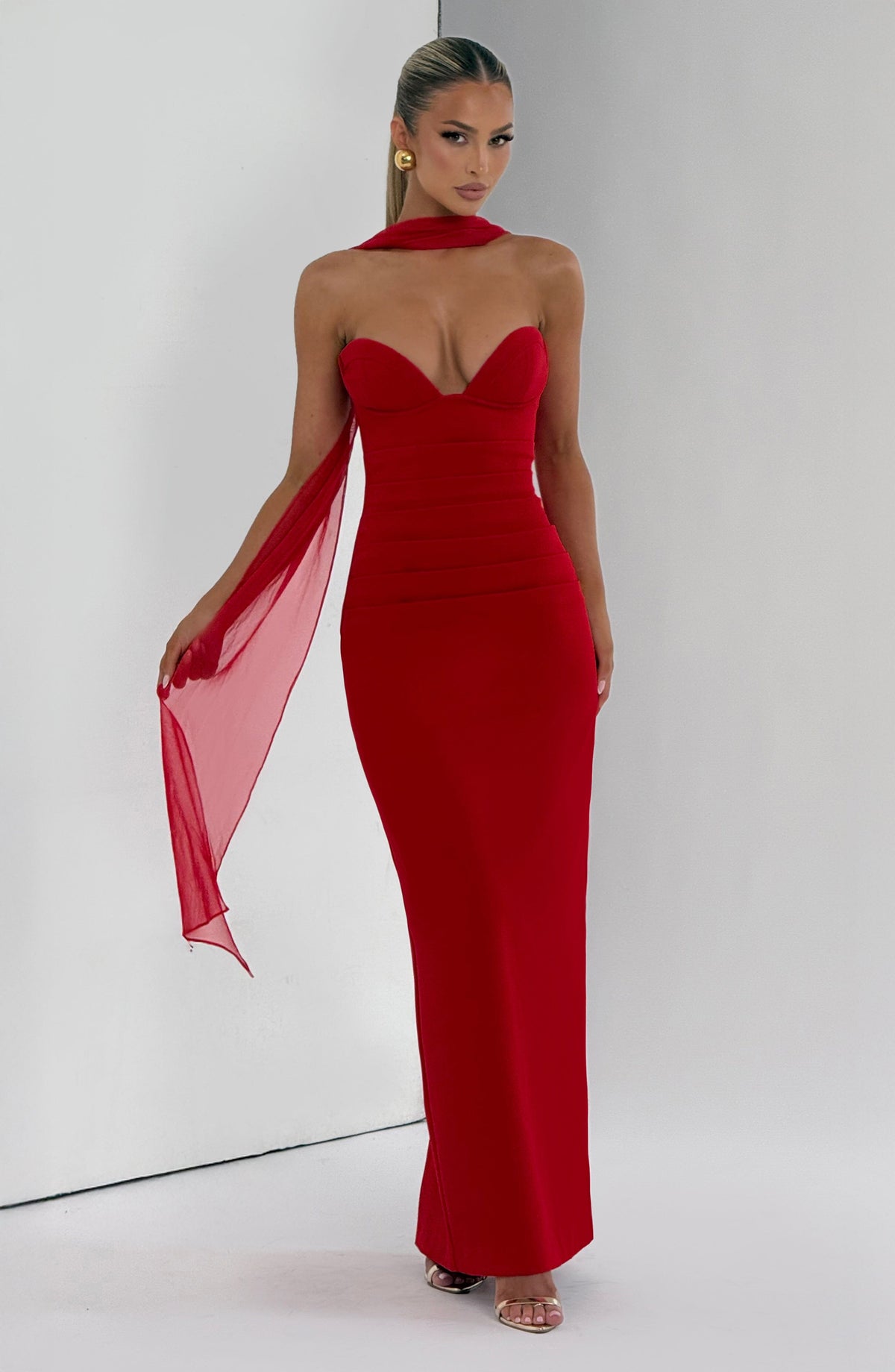 Belavie Lindsie Maxi Dress - Red