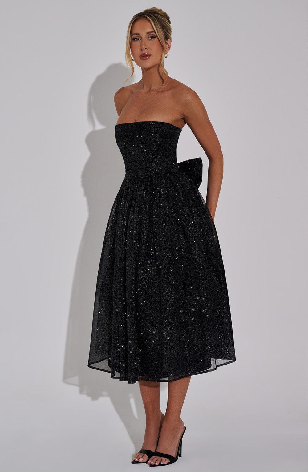 Belavie Marissella Midi Dress - Black Sparkle