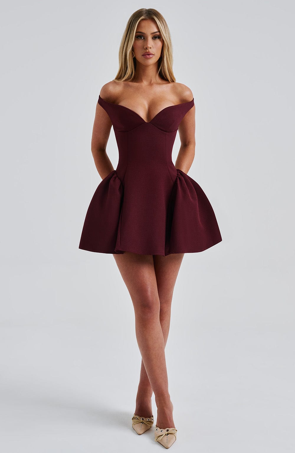 Belavie Marlella Mini Dress - Cherry Lacquer