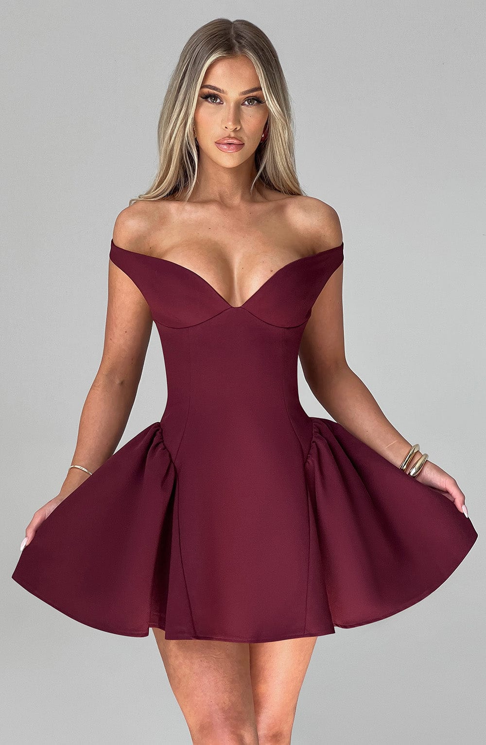 Belavie Marlella Mini Dress - Cherry Lacquer