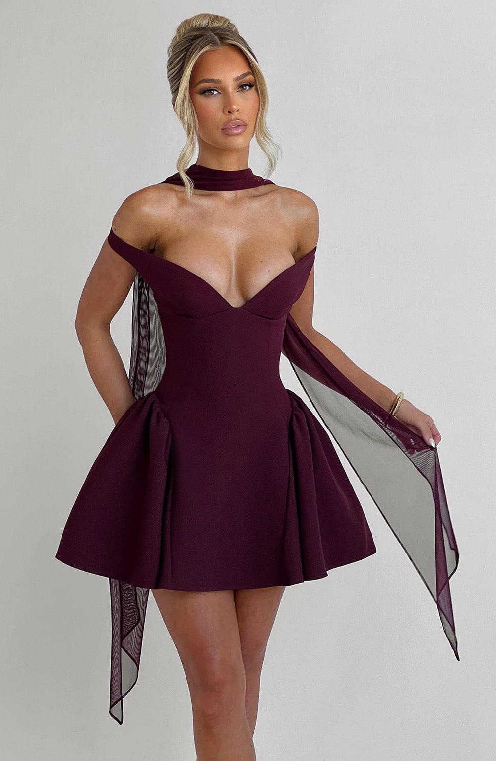 Belavie Marlella Mini Dress - Cherry Lacquer