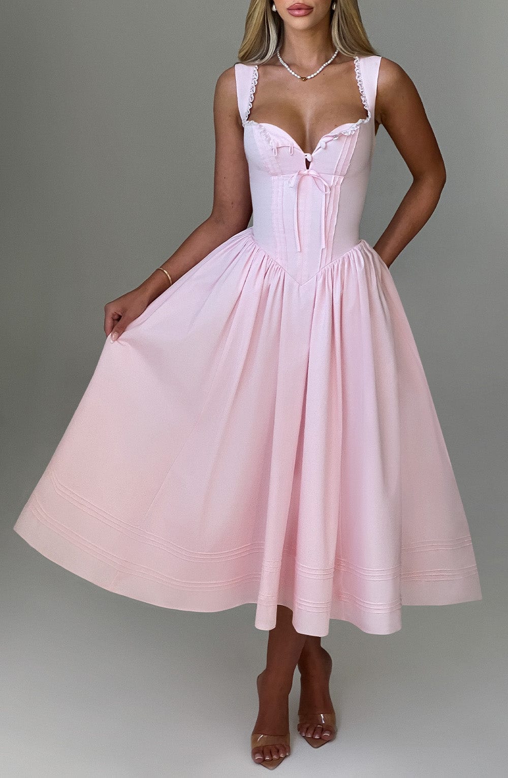 Belavie Marlenella Midi Dress - Blush