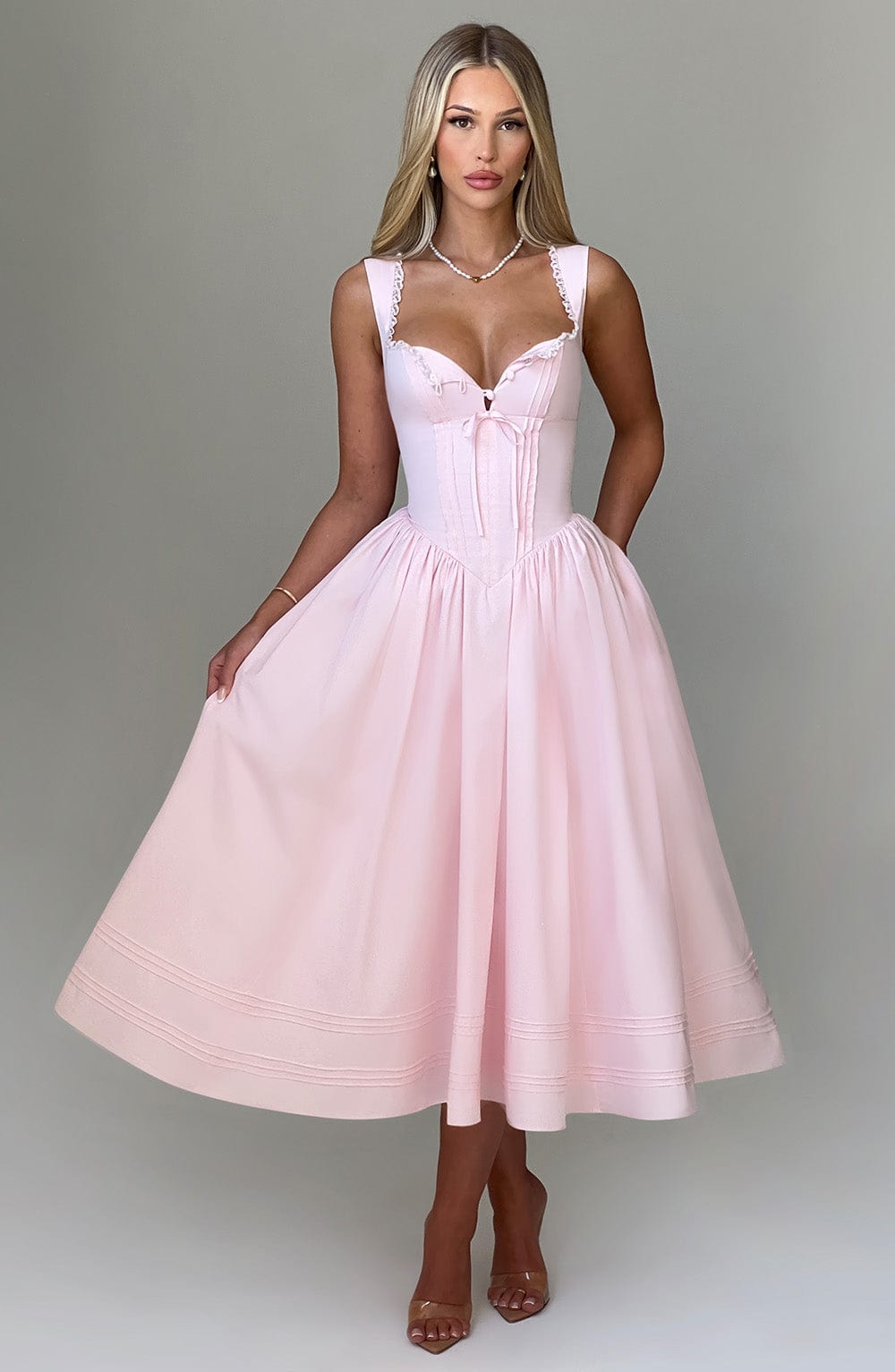 Belavie Marlenella Midi Dress - Blush