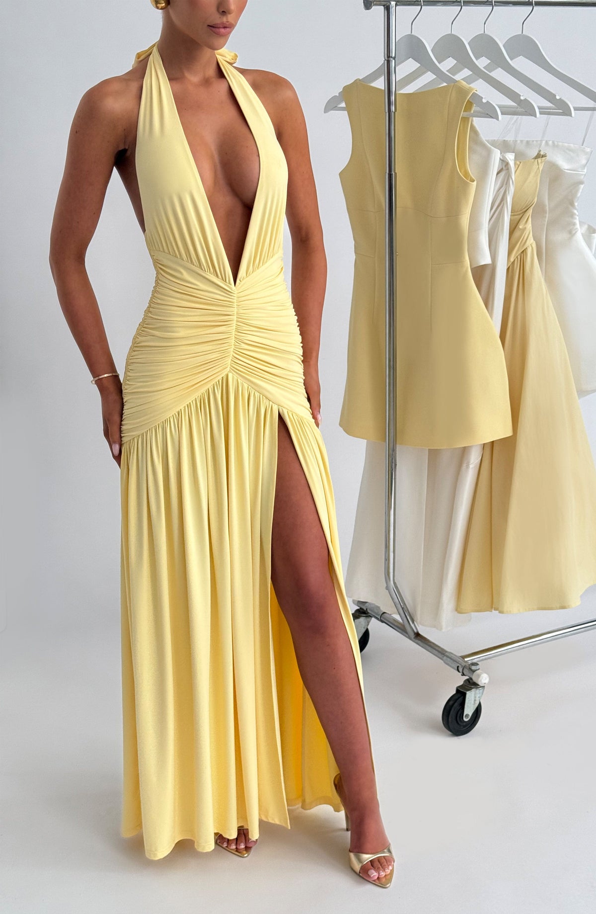 Belavie Melaniella Maxi Dress - Lemon
